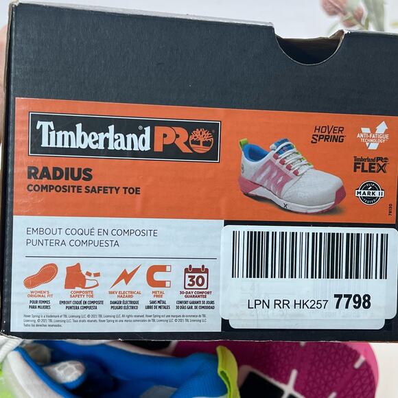 Timberland PRO Radius Composite Toe Industrial Work Shoe White Women 9.5M - Picture 11 of 11